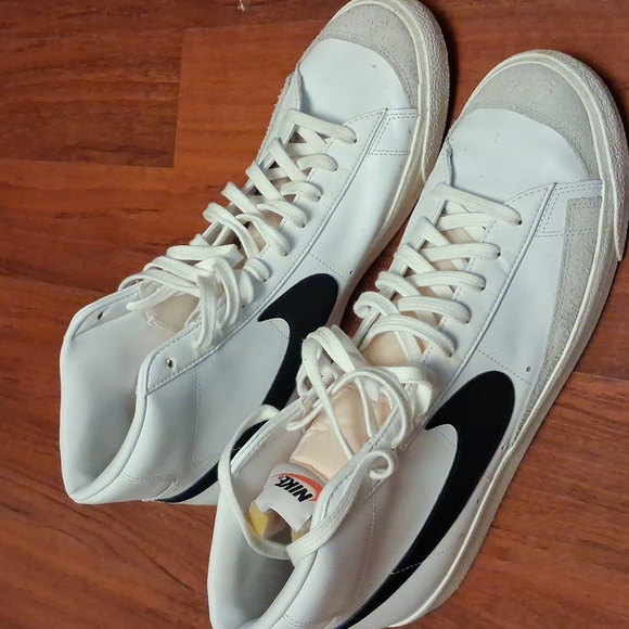 Nike Blazer Hi White and Black High-Top Sneakers Size 15 - Picture 5 of 7
